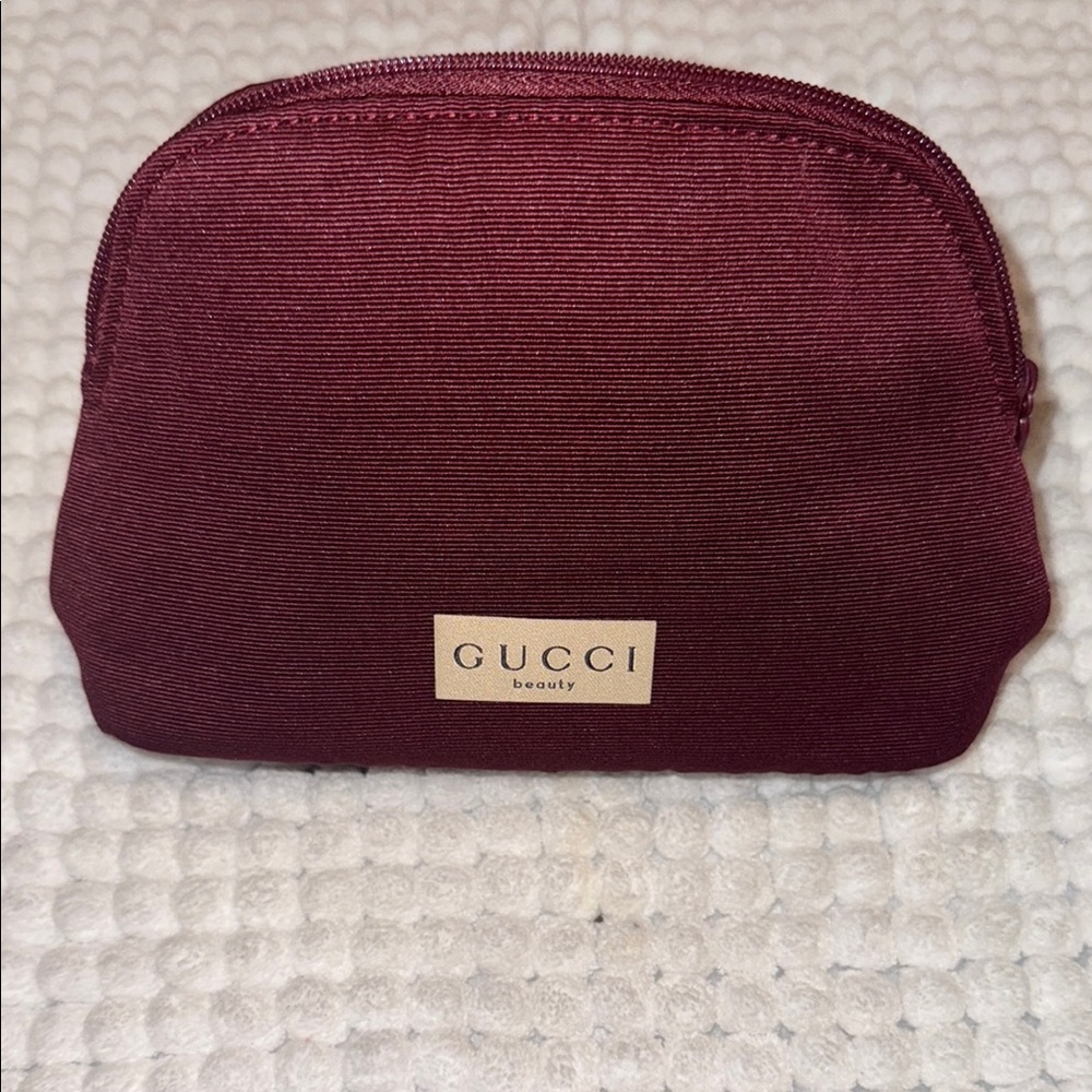 Gucci Burgundy Cosmetic Bag